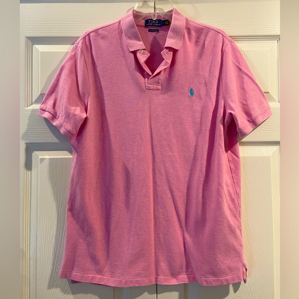 Ralph Lauren Men’s Pink Classic Fit SS Polo Shirt Size L